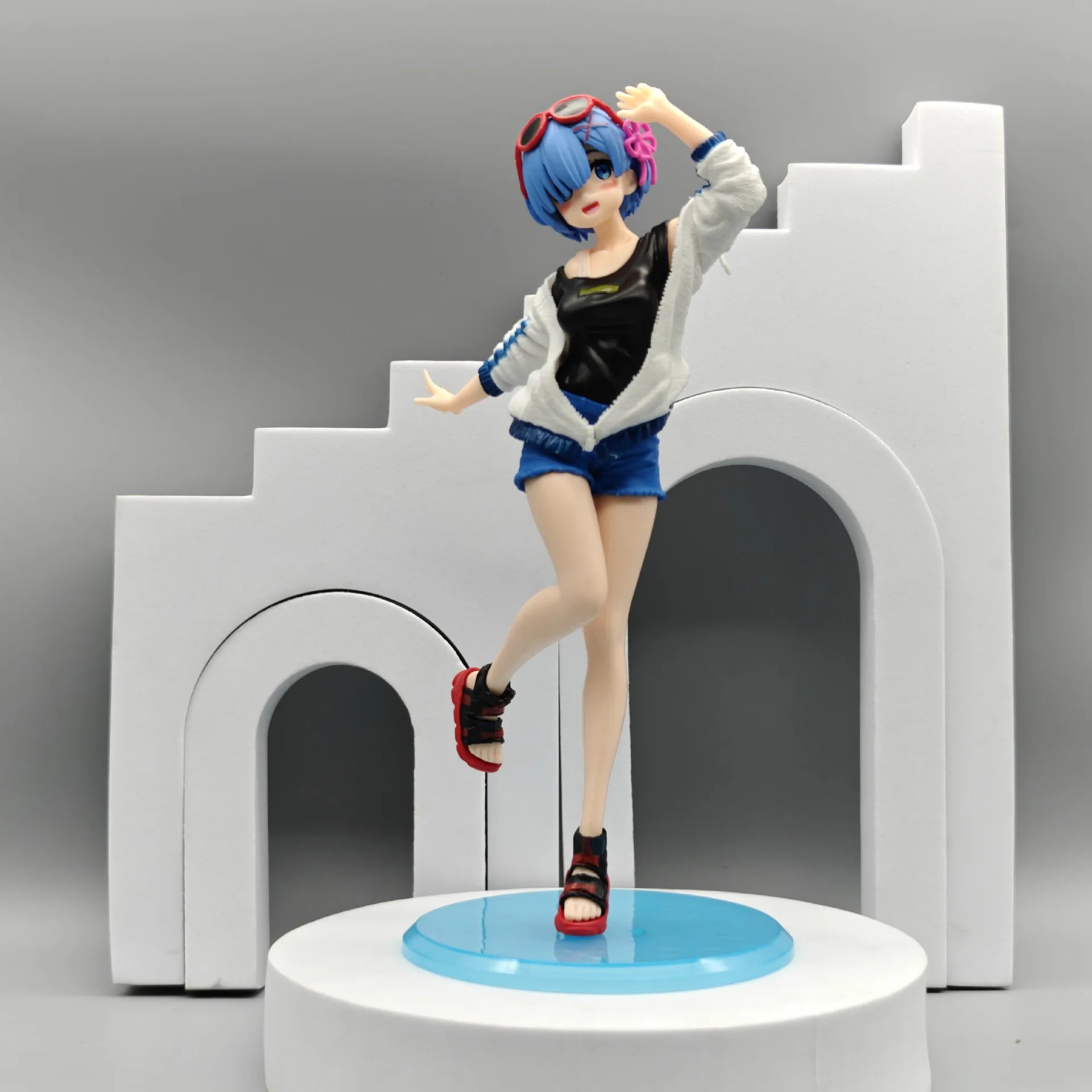 23cm Re: Zero Starting Life in Another World Rem sportswear Anime action Figure Toys Kids Gift Statue Collectible Model Ornament