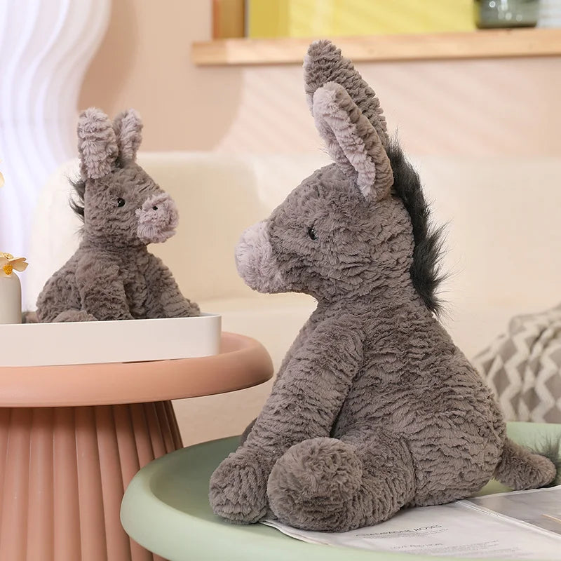23/40/60CM Cute Burro Peluche Toys Lovely Grey Donkey Plush Dolls Stuffed Soft Animal for Baby Infant Birthday Room Decor Gifts