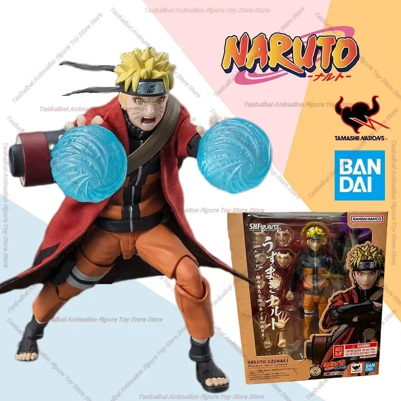 SHF NARUTO UZUMAKI SAGE MODE Anime full Action Figure Finished Model Kit box Toy Gift for kids