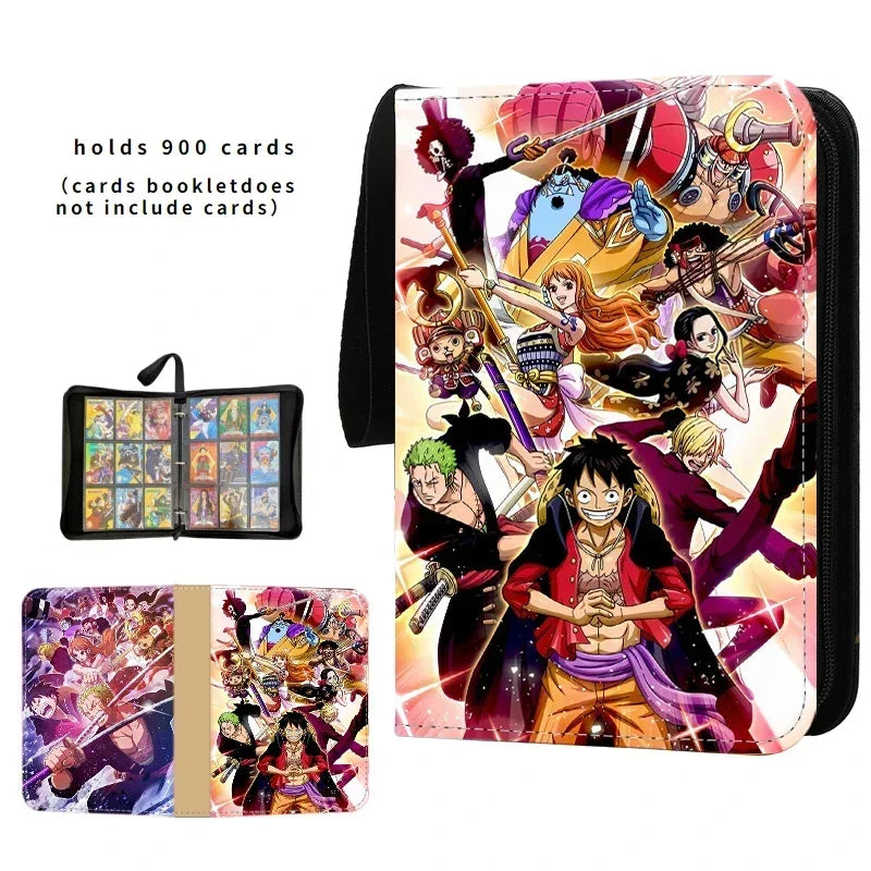 Anime 40-900pcs One Piece Luffy Zoro Card Book Pu Super Large Capacity Card Binder Display Game Collection Card Kids Toy Gift