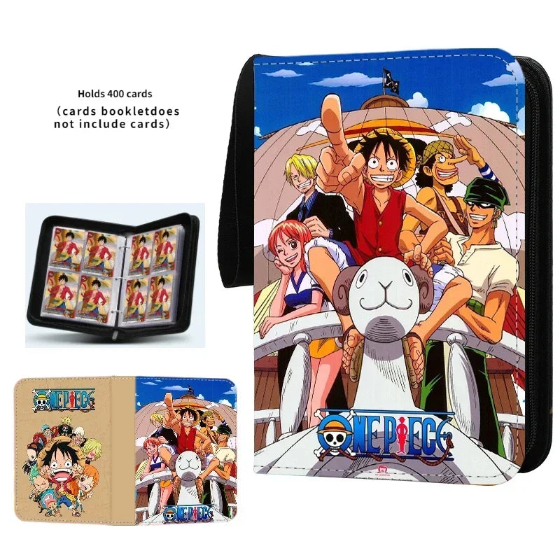 Anime 40-900pcs One Piece Luffy Zoro Card Book Pu Super Large Capacity Card Binder Display Game Collection Card Kids Toy Gift