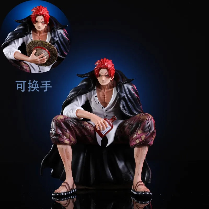17cm One Piece Shanks Anime Figures Film Red Yonko Red Hair Shanks Action Figure PVC Statue Figurine Model Decoration Doll Toys
