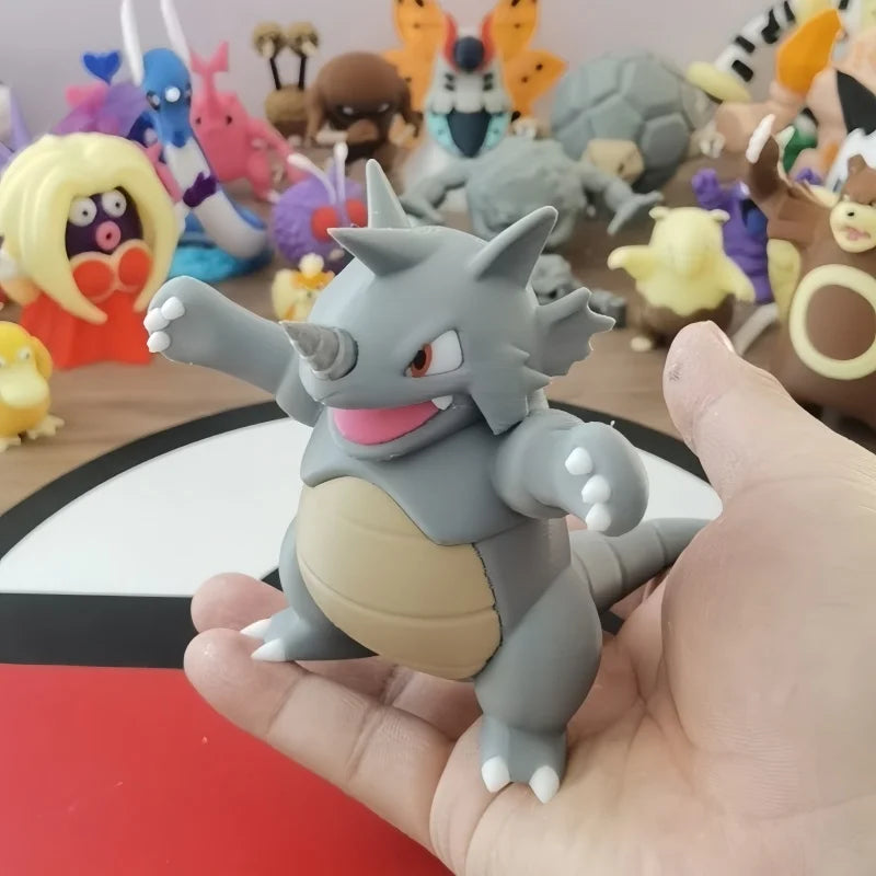 Pokemon Rhyhorn Rhydon Anime World 1:20 Action Figure Cute Doll 3d Print Model Desktop Collection Kids Toys Birthday Gifts