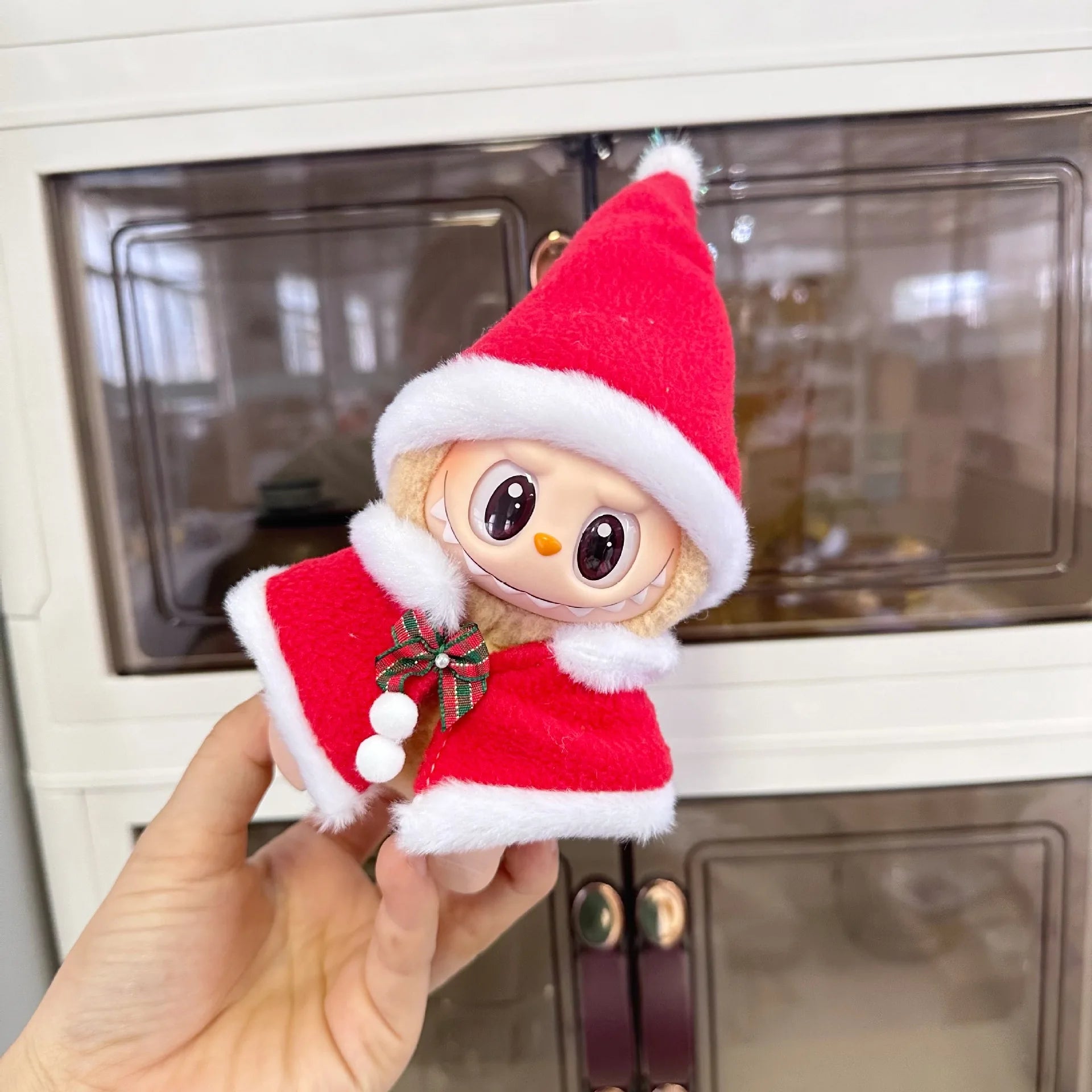17cm Labubu I II Idol Dolls Scarf Hat Suits Clothing Plush Doll'S Clothes Outfit Accessories For Korea Kpop Exo Sitting Party