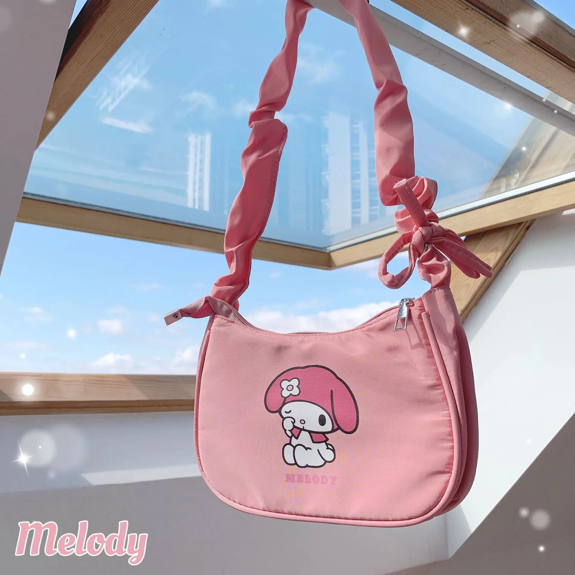 Sanrio Hellokitty Kuromi Cinnamorol Mymelody Pochacco Armpit Bag Kawaii Shoulder Bag Casual Allmatch Tote Women Commuter Handbag