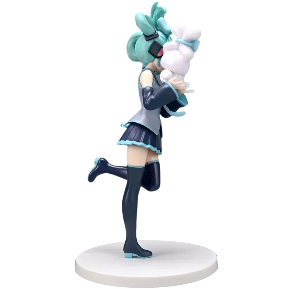20CM Anime Hatsune Miku X Cinnamoroll Figure Anime Peripheral Collectible Models Decorative Decorations Children Kawaii Gift