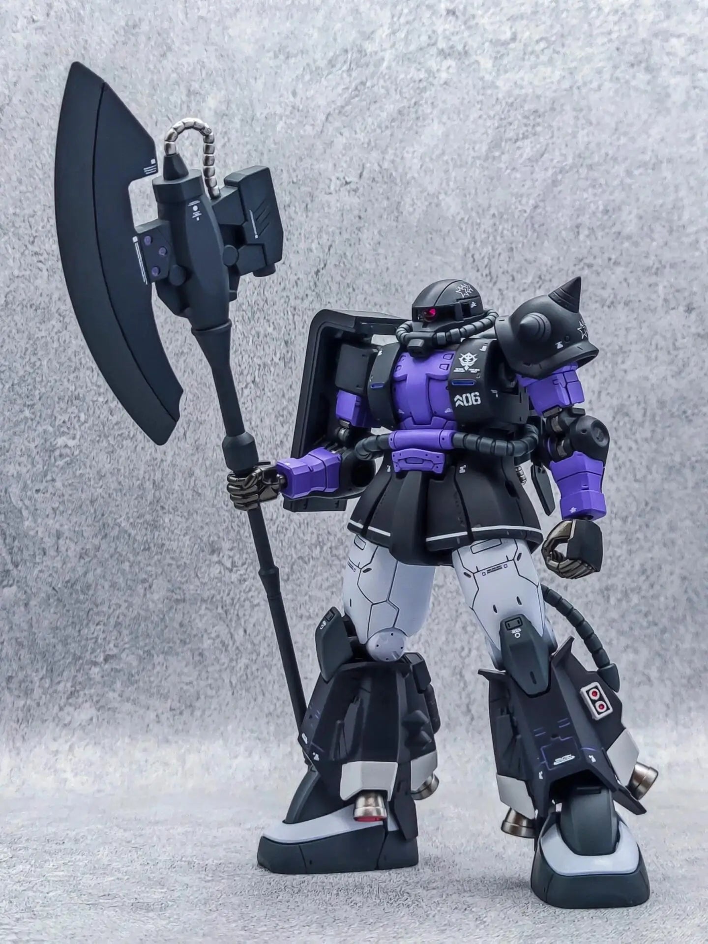 Gaogao Hg 1/144 Zaku Ms-06R-1A Assembly Model Action Model Kit 005 003 Zaku Ii High Sniper Rifle Axe Cannon Mobility Type Robot