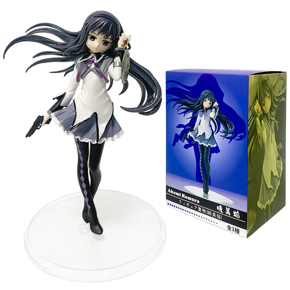 Anime Puella Magi Madoka Magica Figure 17cm Akemi Homura Action Figural Pvc Model Kawaii Decoration Doll Kids Toy Christmas Gift