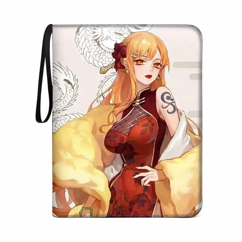 540Pcs 9 Pocket Anime One Piece Luffy Zoro Cards Book zipper PU leather Cards Binder Display Game Collection Card Kids Toy Gift