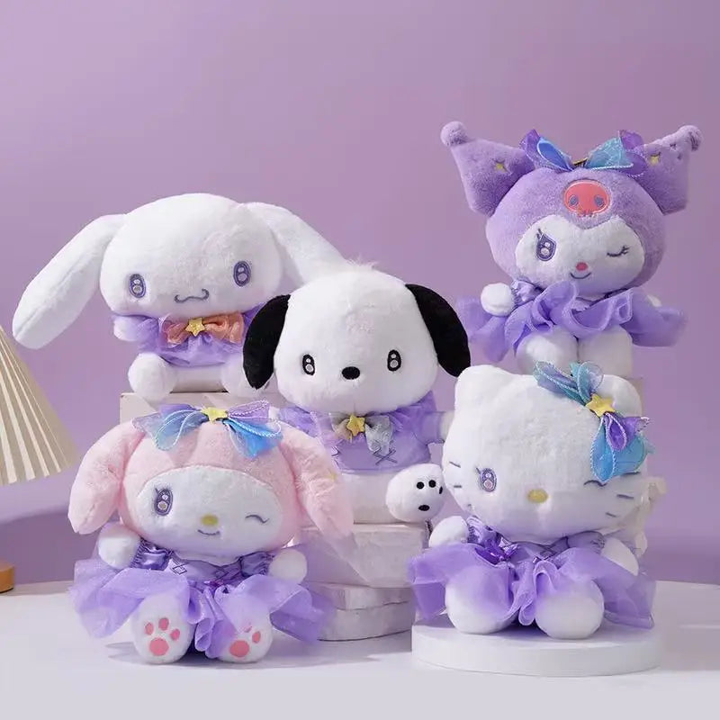 New style 20CM Kuromi Hello Kitty Melody Cinnamorol Pochacco Plush Toys Soft tuffed Animals Christmas Birthday Christmas Gifts