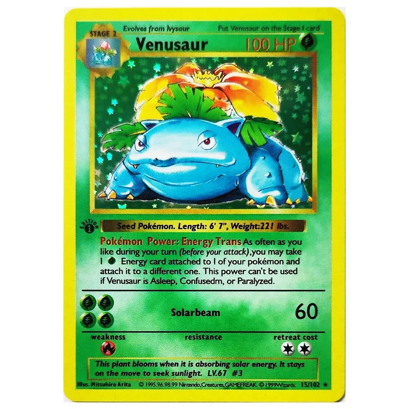 10pcs Pokemon Collection Cards 1996 1st Edition Flash Cards Charizard Game PTCG Game Anime Shining Collection Cards Gift Toys