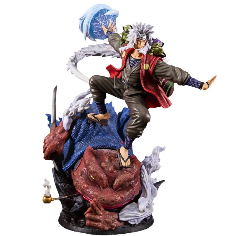 Naruto Shippuden Jiraiya Figure Anime Gama Bunta Action Figures Figma 39cm PVC Figurine Collection Toys For Boys