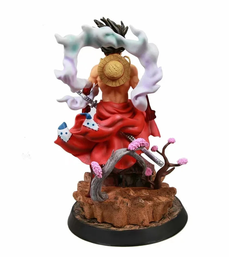 Anime One Piece Wano Luffy Gear Fourth Snakeman Battle Statue PVC Action Figure Collectible Model Kimono Luffy Figure Toys Doll