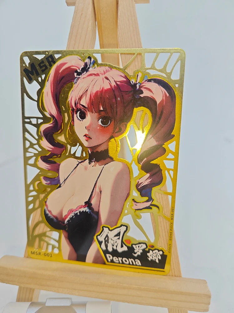 One Piece Cards MSR Metal Cards Nami Vivi Perona Uta Yamato Hancock Boy Anime Collectible Cards Christmas Birthday Present