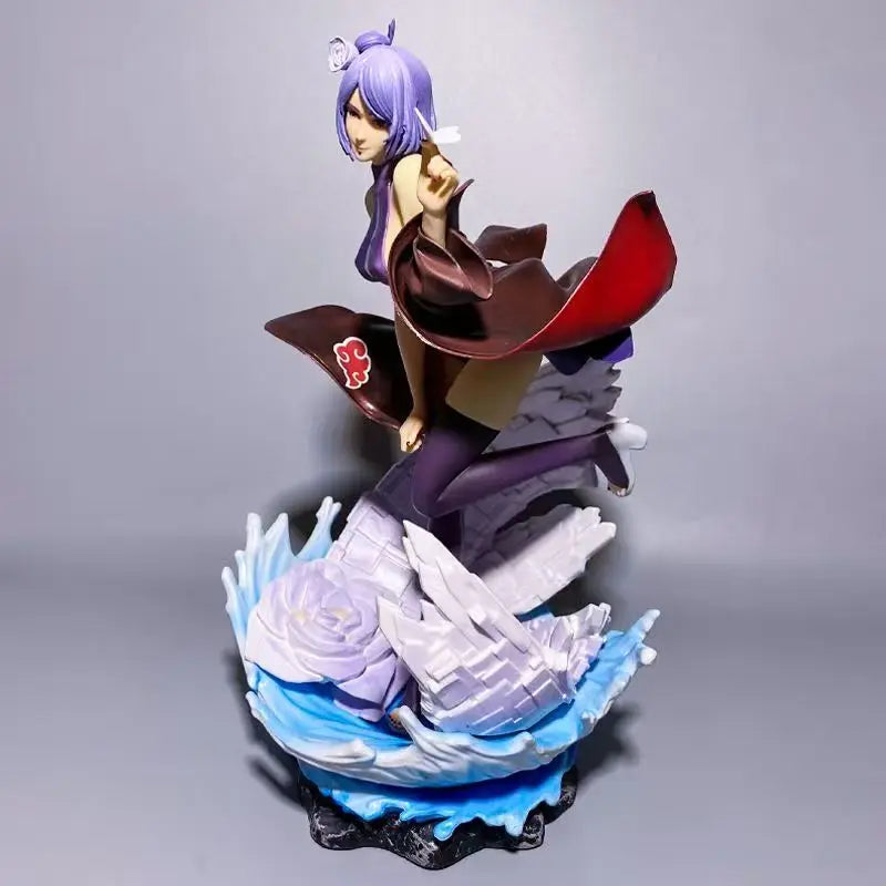 Anime Naruto GK Statue 28cm Akatsuki Figure Konan Girl Statue Model Collectible Toys Christmas Ornaments