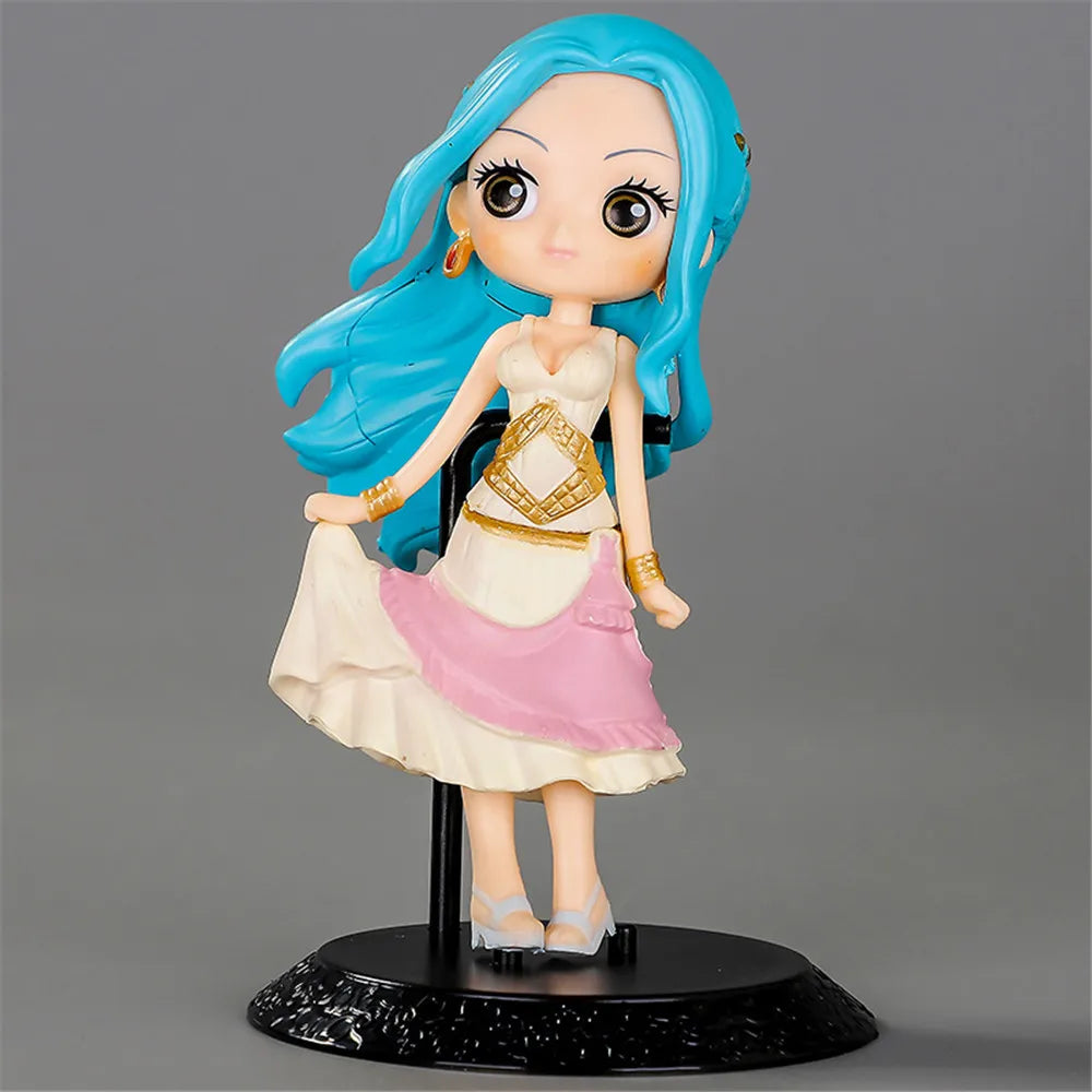 Kawaii Anime One Piece Charlotte Pudding Vinsmoke Reiju Nefeltari Vivi PVC Action Figure Collectible Model Kids Toys Doll Gifts