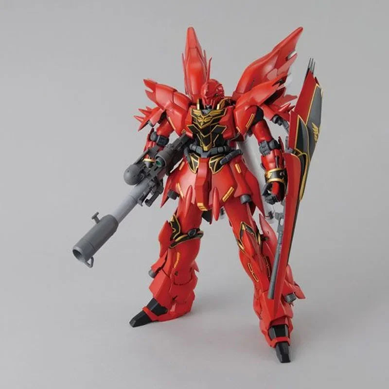 fake Bandai Original MODEL KIT GUNDAM MG 1/100 Anime Action Figure MSN-06S Sinanju OVA Assembly Model Toys  Model Gifts For