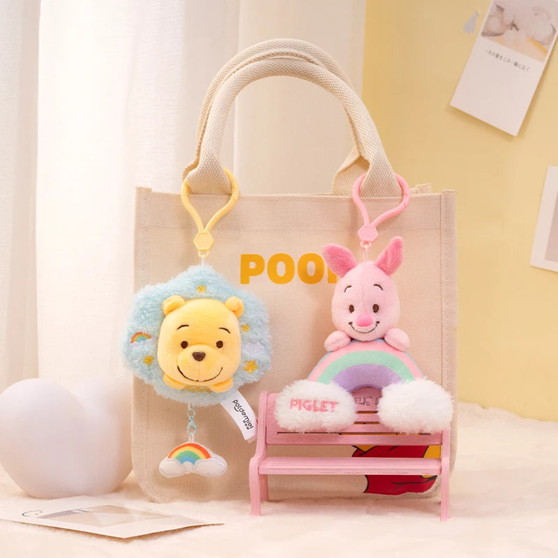 Disney Winnie the Pooh Plush Toy Backpack Pendant Children's Toy Soft and Comfortable Doll keyring Birthday Present