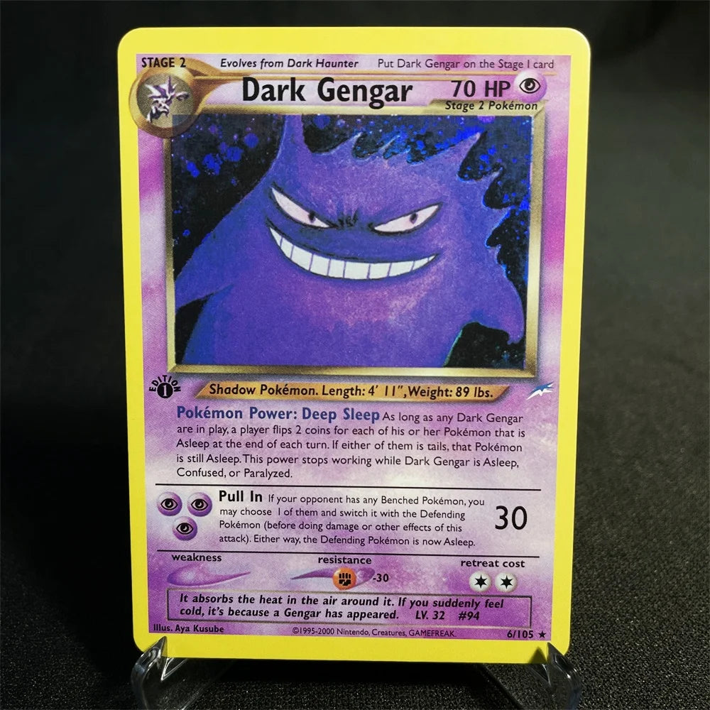 Pokémon Cards Foil Flash Card Neo Destiny Series Celebi Dark Donphan Light Flareon Collection Cards Model Toy Gifts Proxy Card