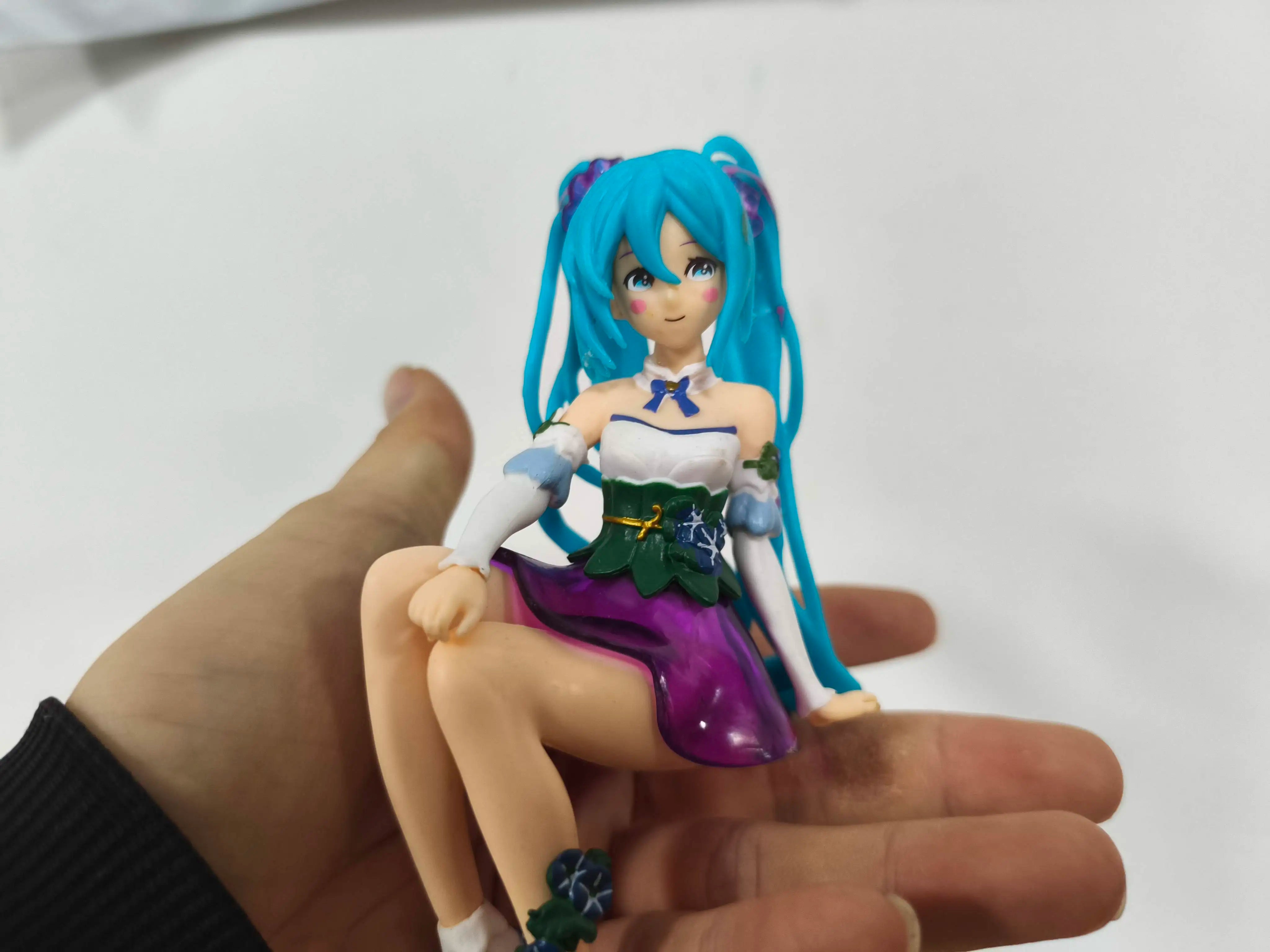 Hatsune Miku Desktop Cute Action Figure 11cm Neko T-Shirt Ver. Anime Figurine Kawaii Girl Model Toy Gift