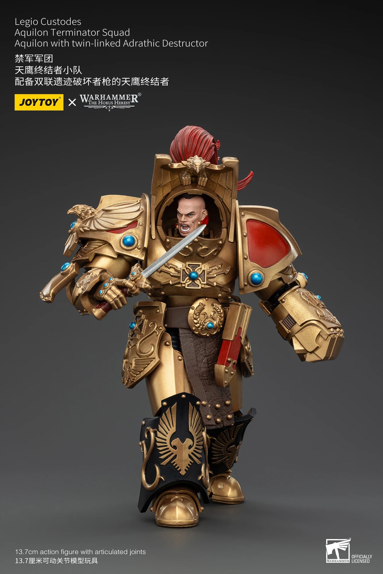 JOYTOY Warhammer 30k 1/18 Action Figures Legio Custodes Aquilon Terminator Squad Toy Collection Figure