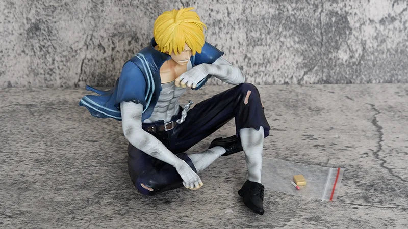 12cm One Piece Sanji Figures Battle Damage Lust Action Figures PVC Model Statue Collection Desktop Deoration Birthday Toys Gift