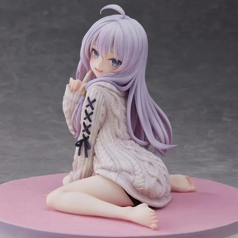 15cm The Journey Of Elaina Anime Figures Gk Model Elaina Sweater Doll Collect Models Action Figure Room Decor Friend Gift Toys