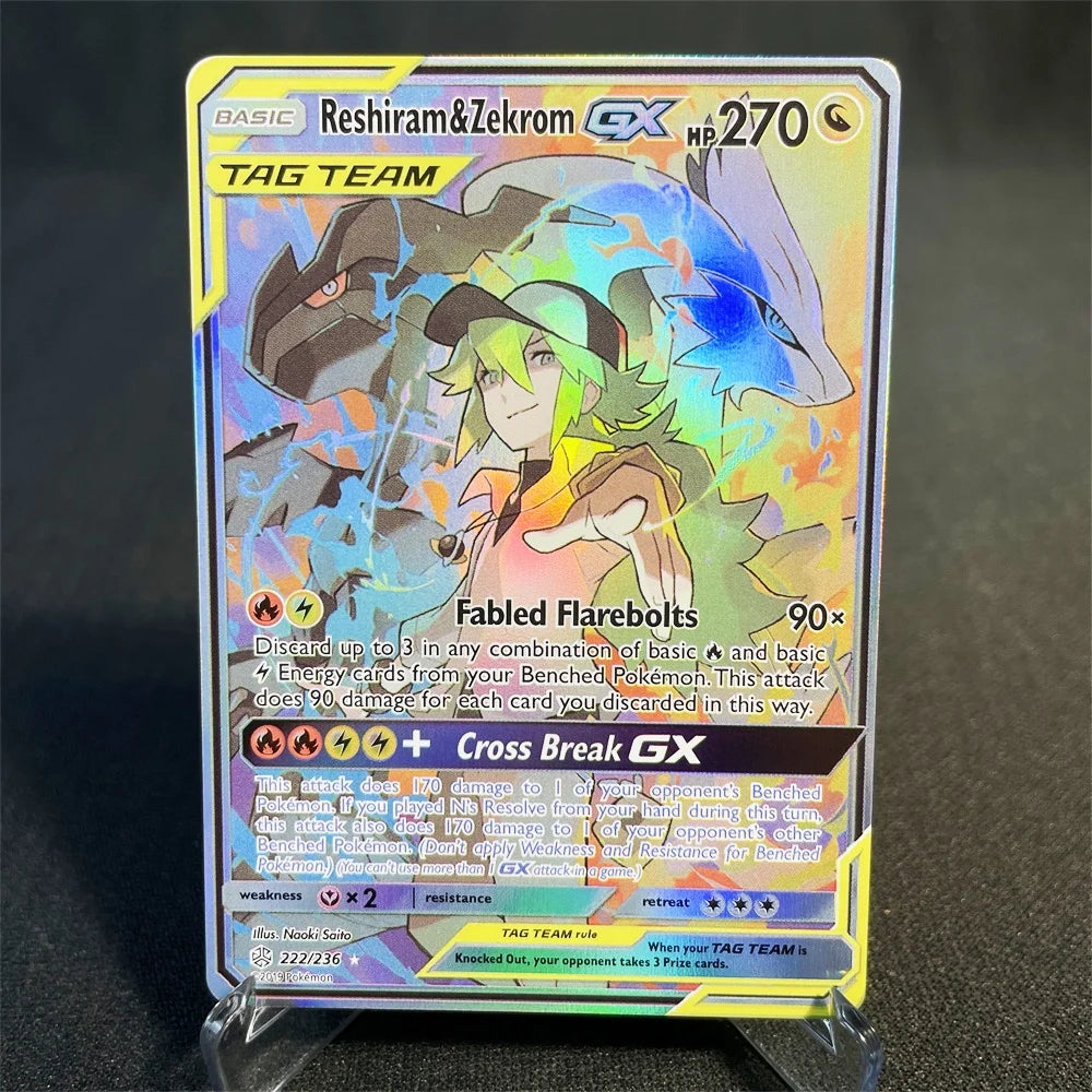 Pokémon Cards Holographic Card Sun & Moon Series Mewtwo Pikachu Paikou Serena Caitlin Collection Cards Toys Gifts Proxy Card