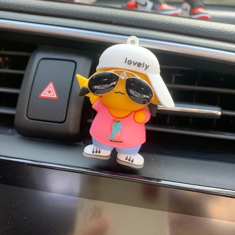 Anime Pokemon Cartoon Pikachu Psyduck Action Figures Car Air Outlet Perfume Clip Decor Auto Air Freshener Interior Accessories