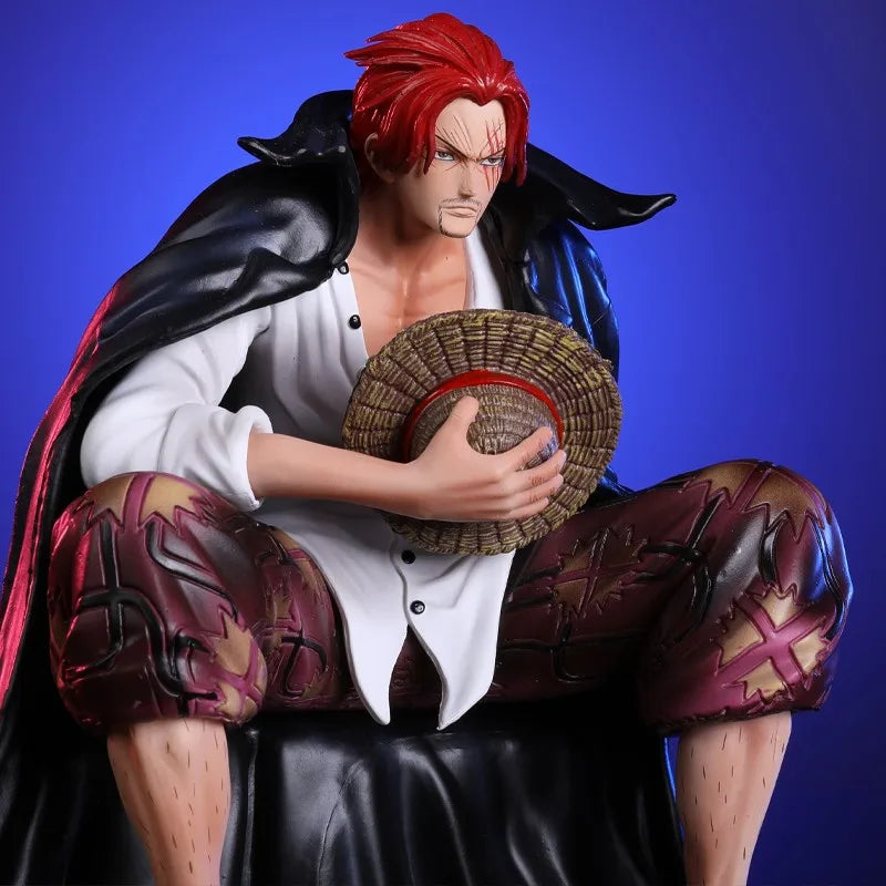 17cm One Piece Shanks Anime Figures Film Red Yonko Red Hair Shanks Action Figure PVC Statue Figurine Model Decoration Doll Toys