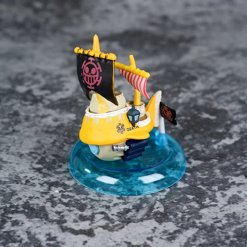 6Pcs/Set One Pieces Anime Action Figure Pirates Boat Going Merry/ Thousand Sunny Pirate Ship Doll PVC Collectible Model Gift Toy