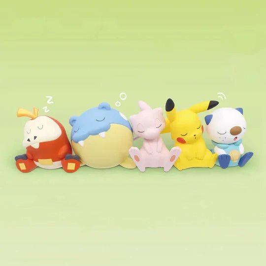 Takara Tomy Pokemon Fuecoco Pikachu Oshawott Mew Spheal Figure Shoulder To Shoulder Sleep 4 Gashapon Figurine Xmas Gift