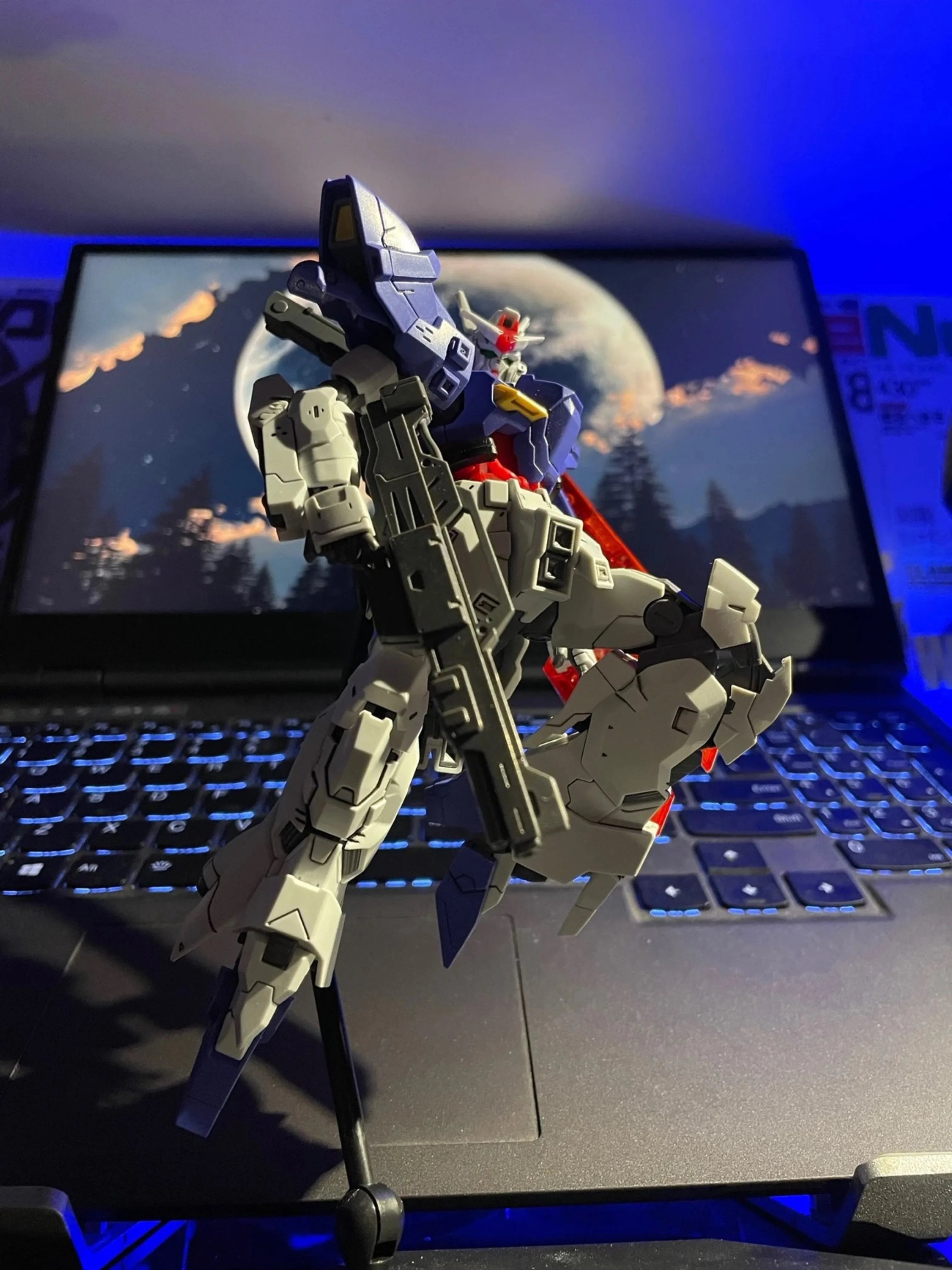 JUJIANG HG 1/144 AMS-123X Varguil Moon Fighter Action Figures Assembly Model Kit Anime Figure DIY Robot Toys Kids Birthday Gift