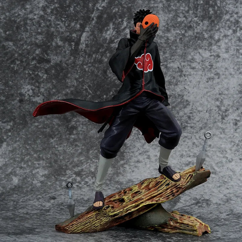 Naruto Anime Figure 26cm Obito Uchiha Tobi Head Changeable Action Figurine Pvc Statue Model Desktop Decoration Toy Gift For Kid