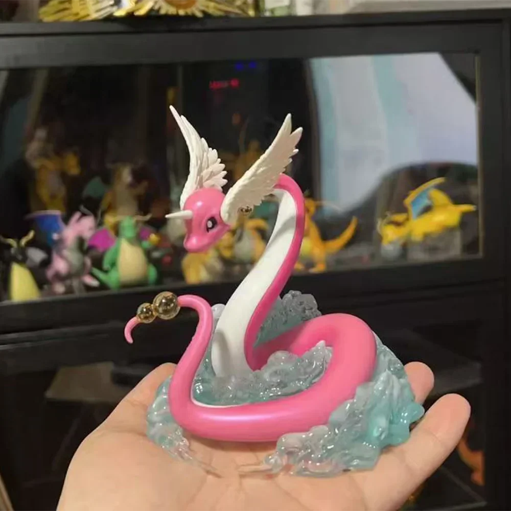 Pokemon Anime Figure Dragonair Action Figure Purple Pokemon Anime Peripheral Samuel•Oak Kawaii Desk Decor Toy Collect Model Gift