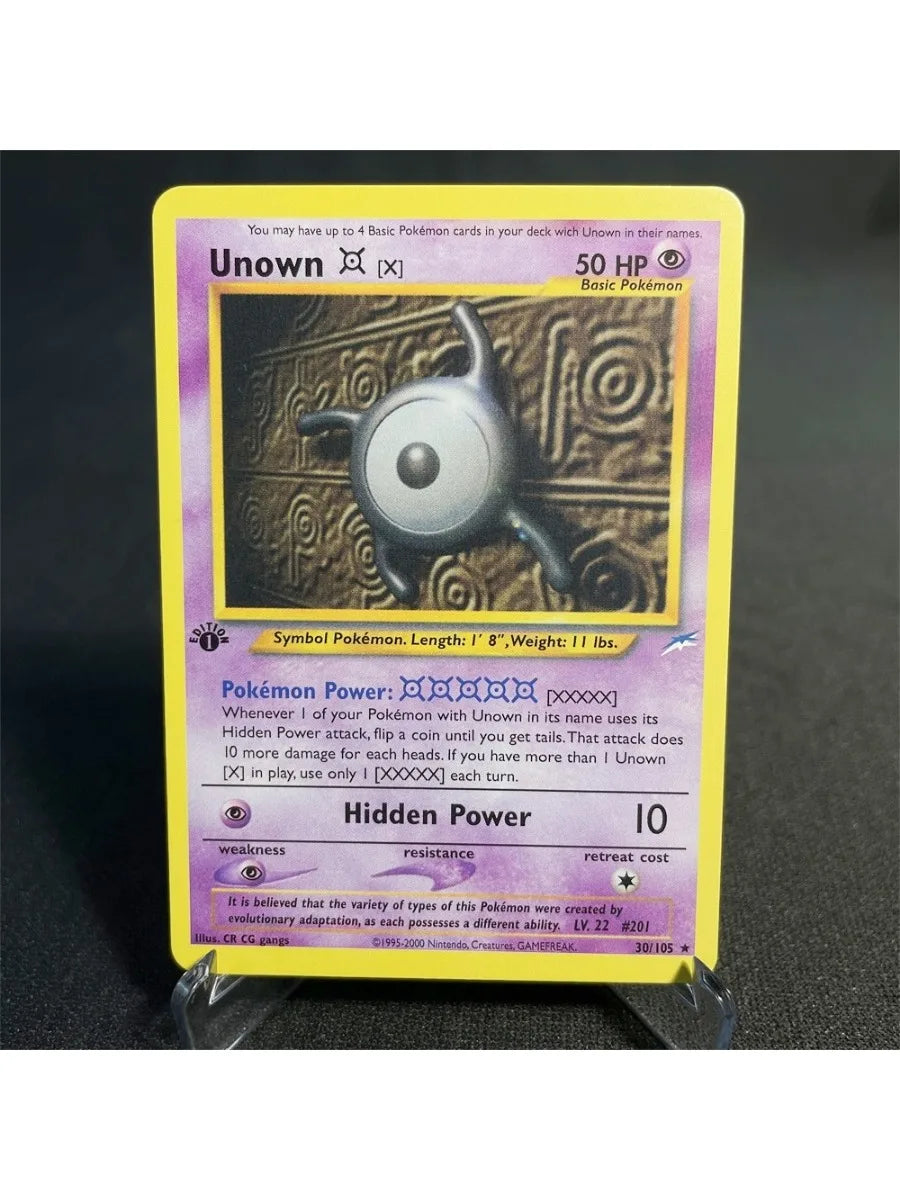 Pokémon Cards Foil Flash Card Neo Destiny Series Celebi Dark Donphan Light Flareon Collection Cards Model Toy Gifts Proxy Card