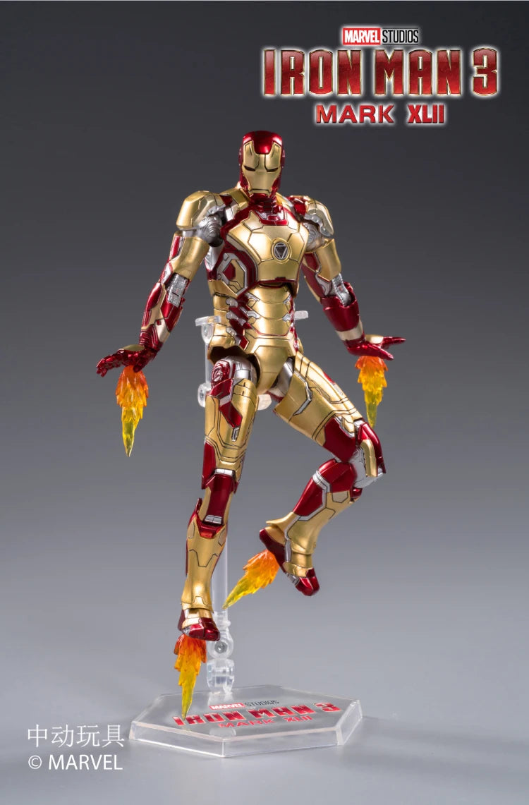 ZD Original Iron Man MK30 Blue Steel 1/10 Iron Patriot MK3 Marvel legends War Machine 10th Anniversary Action Figure Model Gift