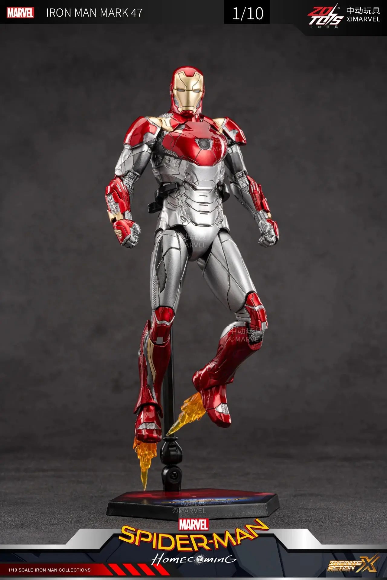 ZD Toys Iron Man Action Figure Mark 35 Red Snapper Iron Man MK 24 MK 22 MK 47 Tony Stark Ironman Figure Action Collect Toy Gift