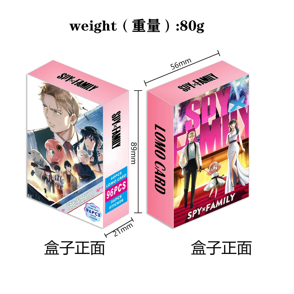Naruto Japanese Anime Lomo Card One Piece 1pack/96pcs Card Games With Stickers Message Photo Gift For Anime Fan Game Collection