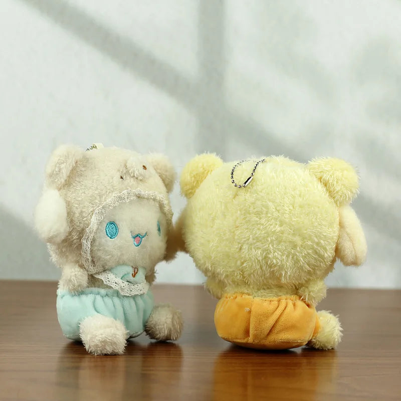 13cm Cute Sanrio Plush Keychain for Children Hello Kitty Pendant Kuromi Cartoon Key Chain Backpack Decoration Gifts for Girl Toy