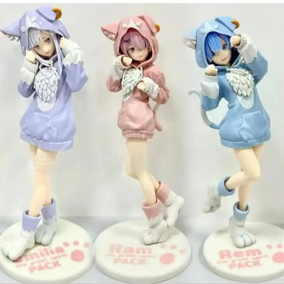 Anime Re:Life In A Different World From Zero kawaii Rem Figure Ram PVC Model Emilia Figurine Hobbies Toys for Birthday Gift