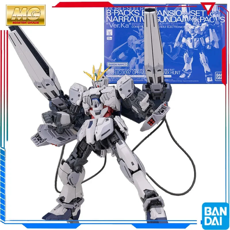 Bandai MG PB 1/100 Statement NT GUNDAM C Equips Ver.KA B Equips Anime Figures Model Movable Joints High Quality Collectible Toys