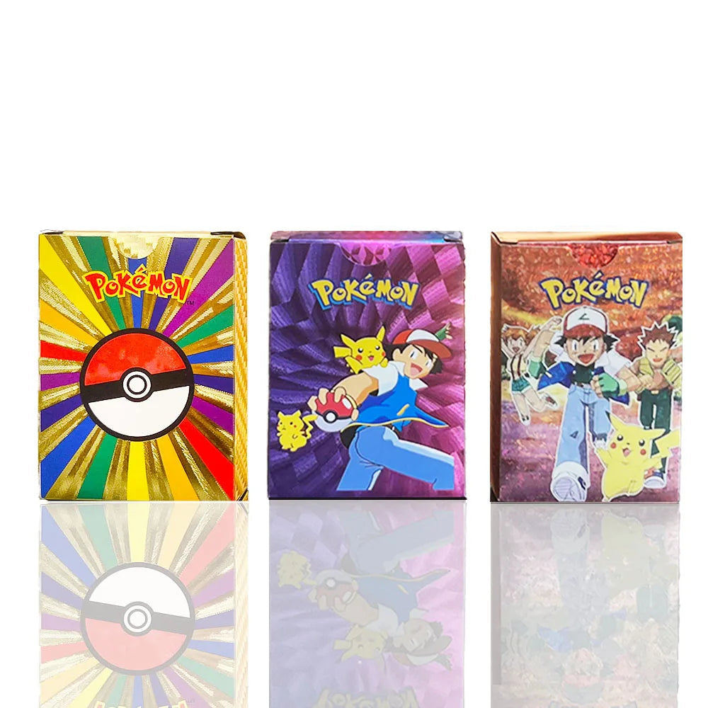 Pokemon Cards French Pikachu Gold Silver Black Silver Vmax GX V English Spanish French German Pokemon Collection Card Toys Gifts