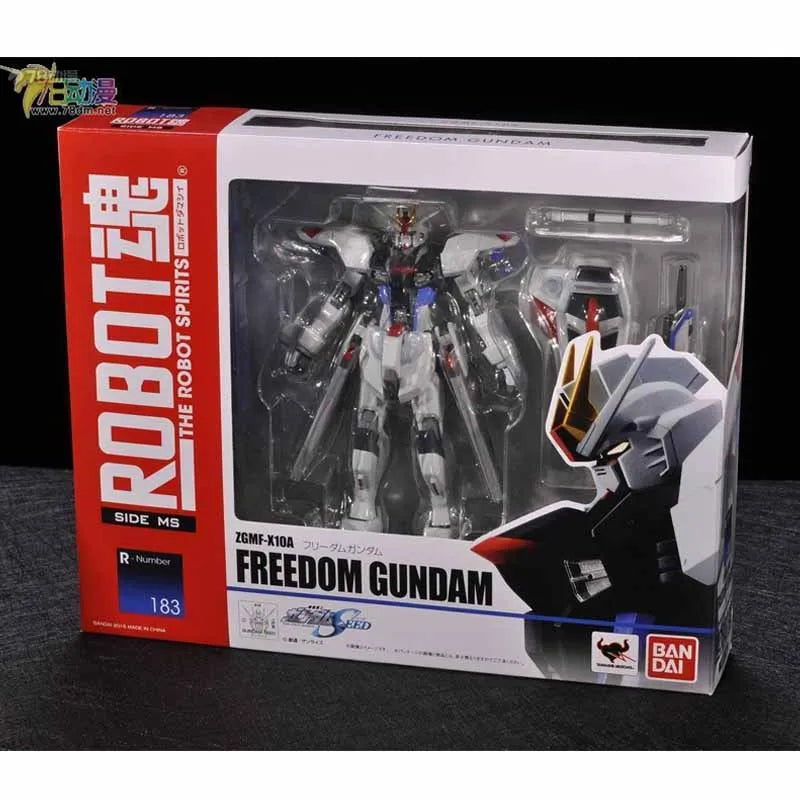 Bandai Original MODEL KIT ROBOT SPIRITS FREEDOM GUNDAM Action Figure Model Toys Gifts For boys Collectible Foam box sends