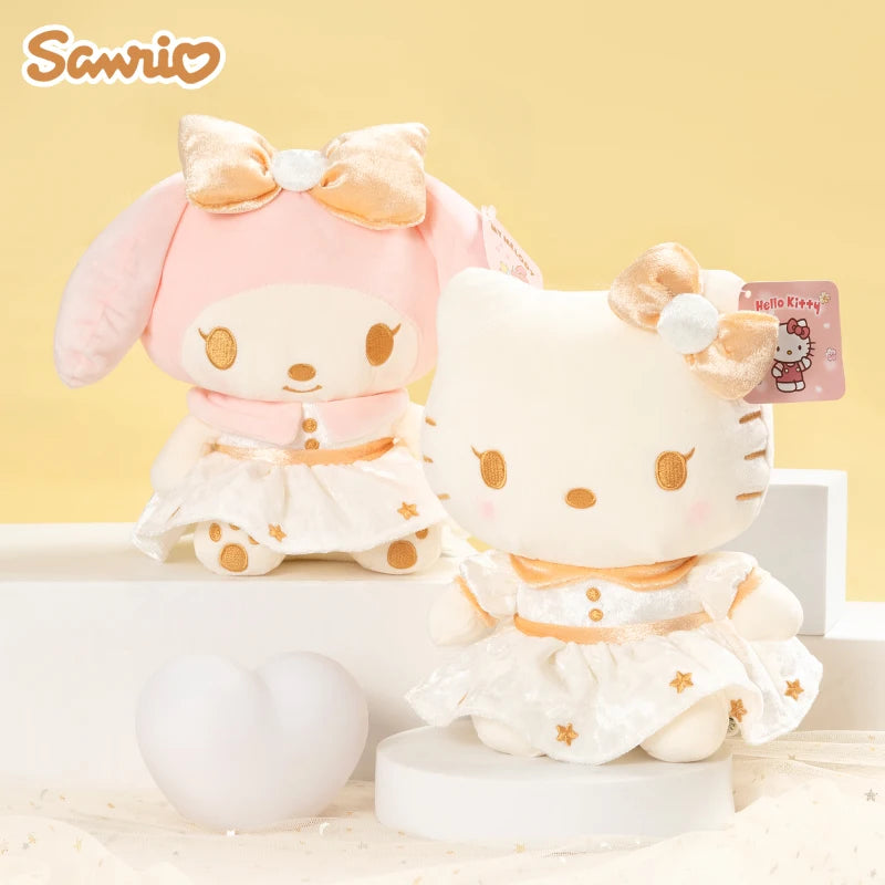 Sanrio Kawaii Kuromi Melody Pochacco Cinnamoroll Hello Kitty Plush Toy Stuffed Doll Birthday Presents For Children