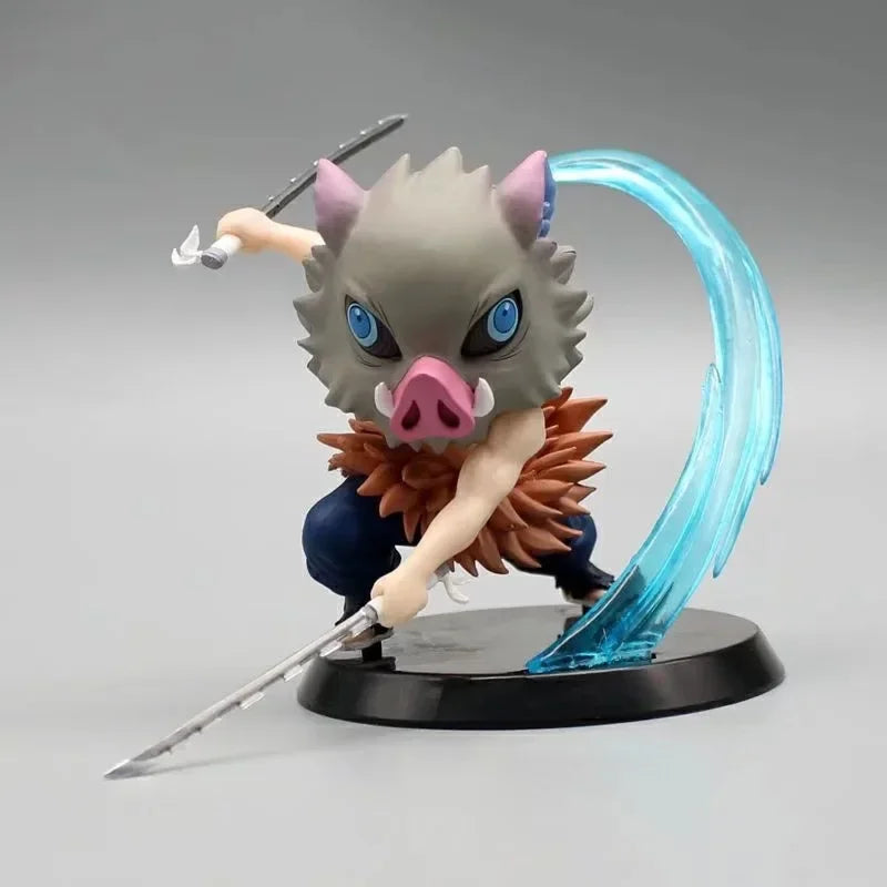 Demon Slayer Figure Kamado Tanjirou Tomioka Giyuu Kanroji Mitsuri Action Figure Q Version Model Cartoon Desktop Decor Toys Gift