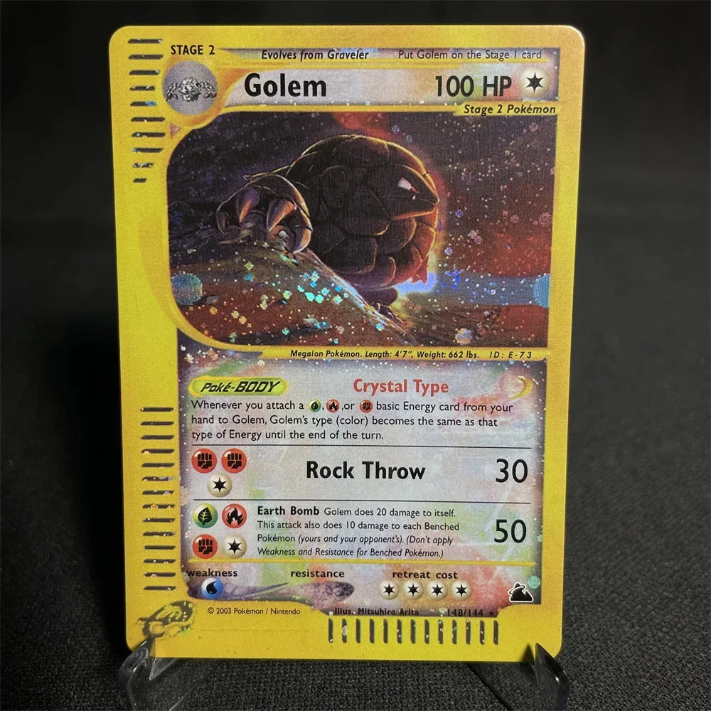 Pokemon Cards Shining Card E-Card Series Vileplume Arcanine Gengar Suicune Game Collection Cards Toys Gifts Proxy Card