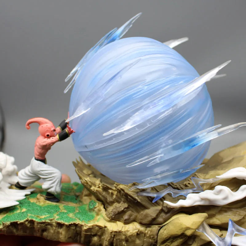 22cm Anime Dragon Ball Z Figure Son Goku VS Buu Battle Goku Figure GK Figurine Model Pvc Statue Collectible Decoration Doll Toys