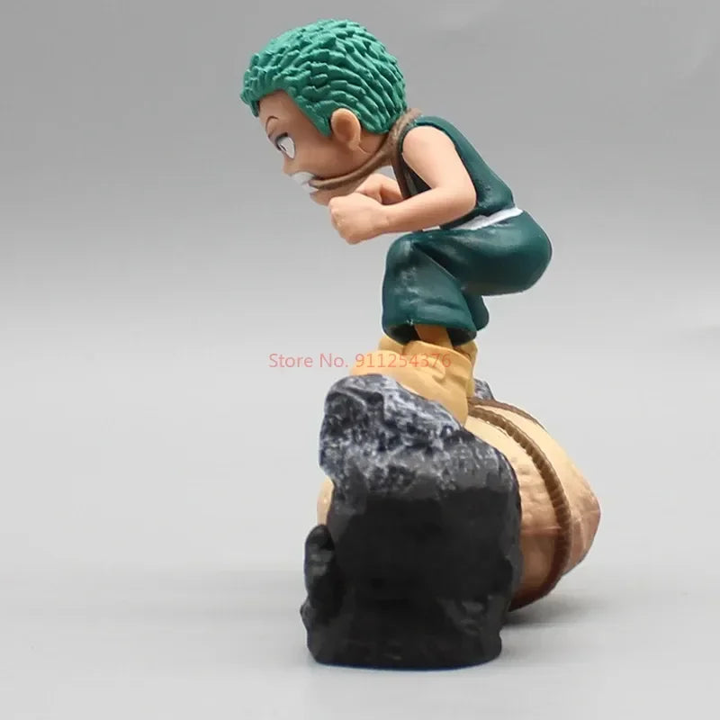 9cm One Piece Anime Figures Childhood Roronoa Zoro Action Figures Scene Stone Gk Pvc Model Collection Decorate Toys Zoro Gift