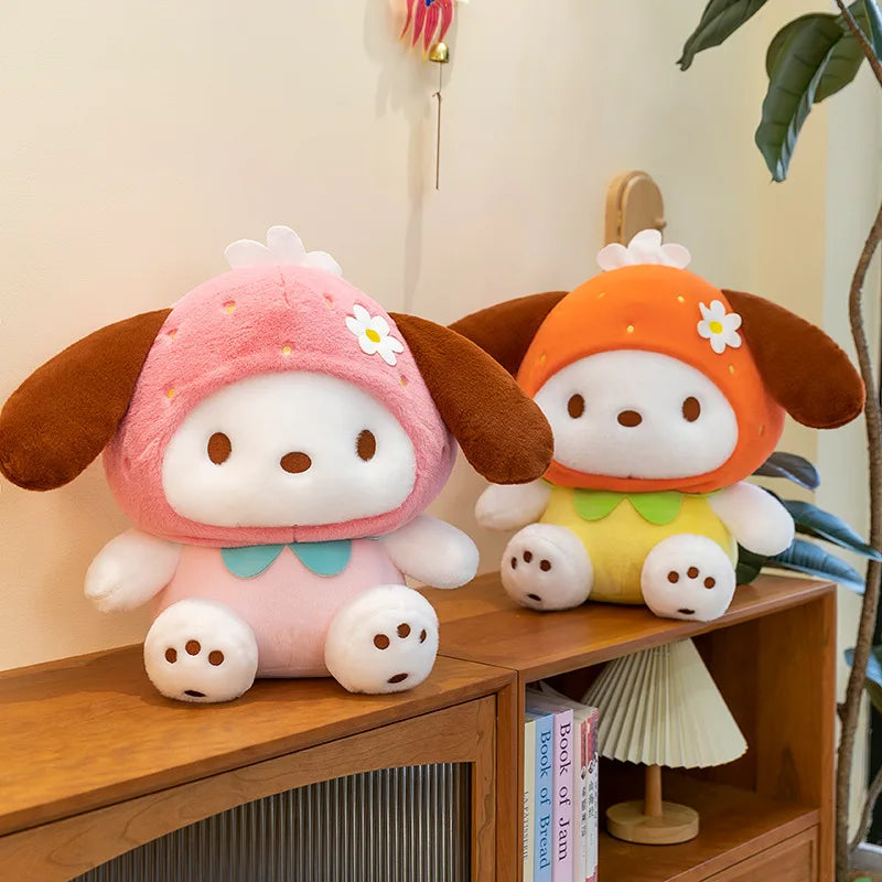 New Sanrio Flower Pochacco Plush Toy Cartoon Cute Plush Dog Doll Children'S Gift Pillow Birthday Gift